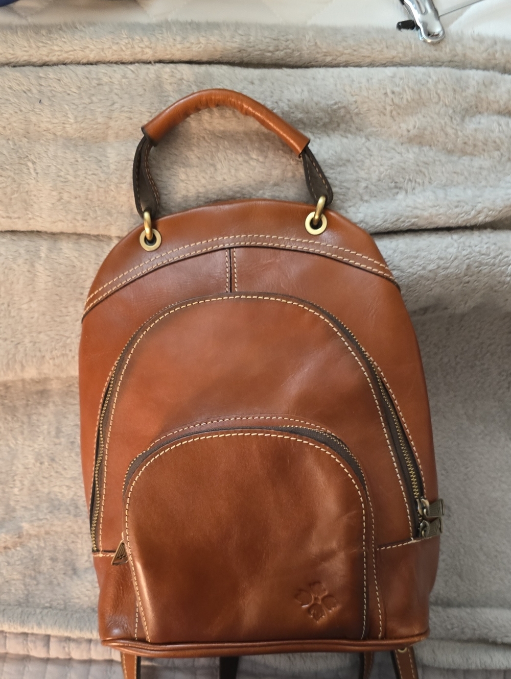 Patricia Nash Brown Leather Backpack Purse - Picture 3 of 11